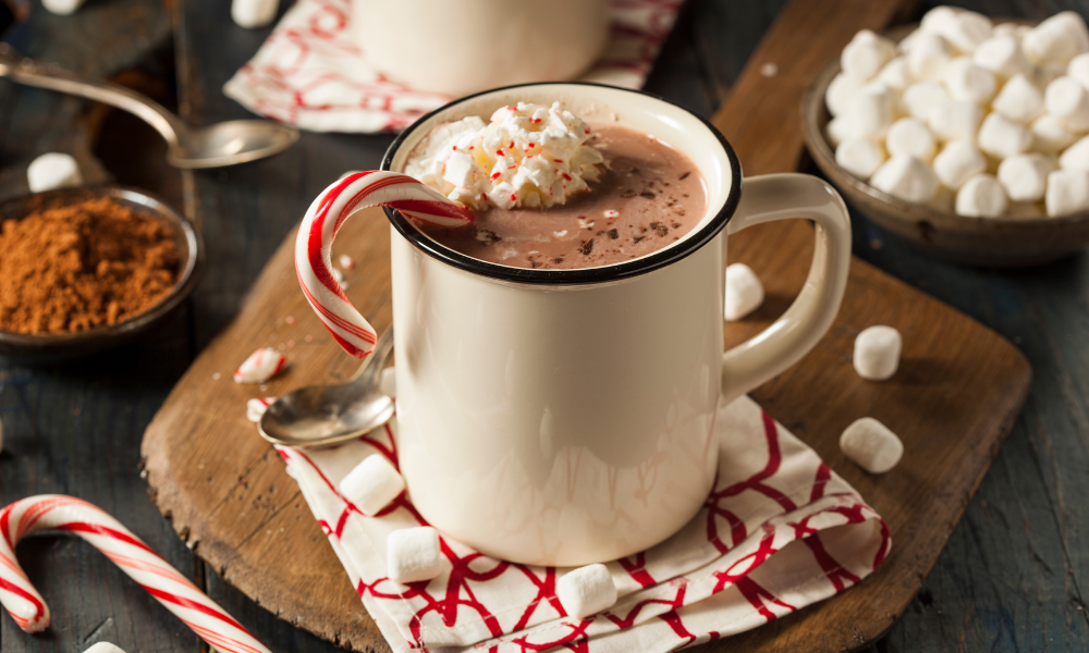 Peppermint Hot Chocolate with Collagen (Dairy + Gluten Free)